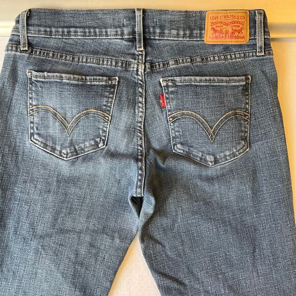 Levi’s Women Skinny Jeans size W29 L32 Blue Mid Rise Stretch Boot Cut - Picture 11 of 12